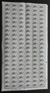 SG721Wi 1967 9d Flowers Wmk Inverted Complete Sheet U/M - Picture 1 of 1