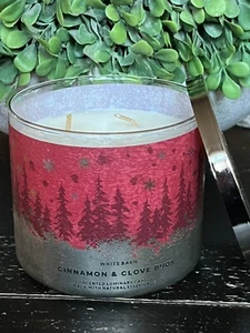 Bath Body Works The White Barn Cinnamon & Clove Buds 3 Wick Candle 14.5oz - Picture 1 of 2