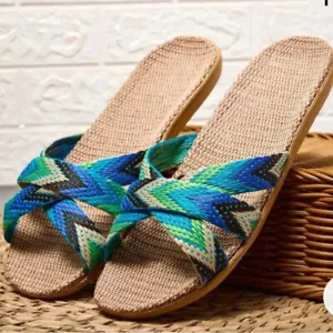 Slip on flat sandals women's 9.5-10 shoe lightweight beach slide casual new - Picture 1 of 13