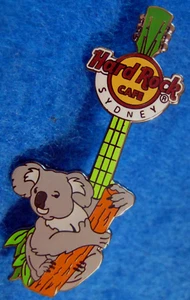 GUITARRA VERDE ÁRBOL RAMA EUCALIPTO KOALA SIDNEY AUSTRALIA Hard Rock Café PIN LE - Imagen 1 de 1