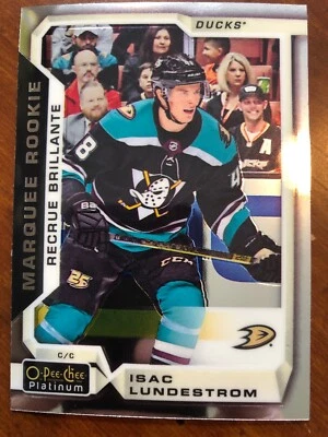 2018-19 UD Opee Chee Platinum Marquee Rookie #159 Isac Lundestrom - Image 1 of 2