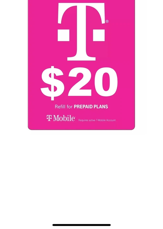 $20 T-MOBILE FAST REFILL | TOPUP - Image 1 of 1
