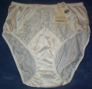 3 Pair White Pantie 100% Nylon Size 9 Look Sexy Lace Front Made in USA Panties - Picture 1 of 1