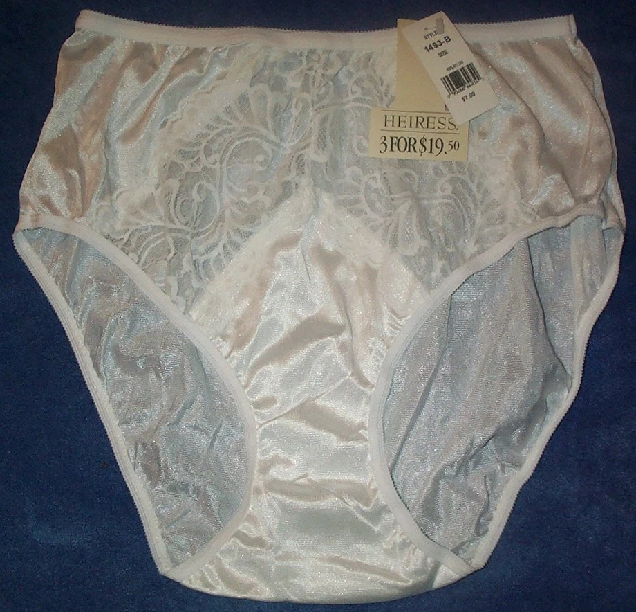3 Pair White Pantie 100% Nylon Size 12 Look Sexy Lace Front Made in USA Panties - Image 1 of 1