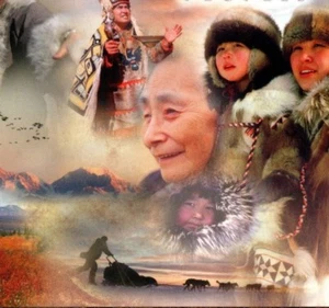 Native American Collage Different People from Language Groups in Alaska Postcard - Picture 1 of 4