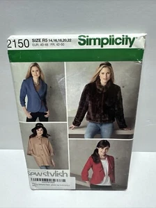 Simplicity 2150 Misses Jackets Blazer Coat Pattern 14-22 *Uncut* - Picture 1 of 2