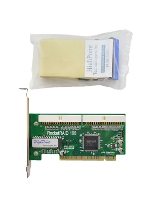 HighPoint RocketRAID 100 PCI ATA ATA100 RAID Dual NEW. - Image 1 of 4
