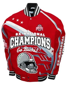 Ohio State Buckeyes NCAA 8 Time National Championship Twill Jacket - Picture 1 of 7