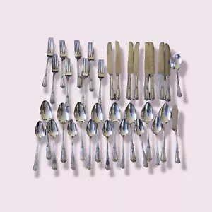 Branford Silber Teller Besteck Set 34 BOUQUET VENDOME um 1924 Vintage - Bild 1 von 6