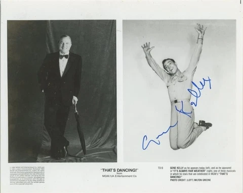 Gene Kelly- Signed Vintage Photograph from "That's Dancing" Cover
