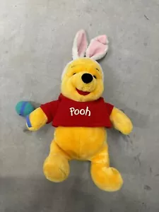 Disney Store Winnie the Pooh 13" Easter Bunny Plush with Easter Egg Rare Vintage - Picture 1 of 3