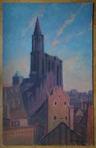 G.R. - Cathedrale Und Altes Dächern Von Strasbourg - Unterzeichnet - Bild 1 von 4