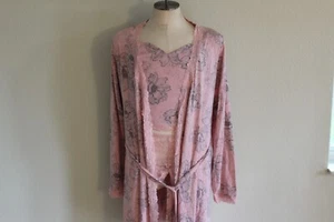 NWT WOMENS VICTORIAS SECRET SZ M SOFT LACE TRIM WRAP ROBE, CAMI SET TOP, PANTY - Picture 1 of 8