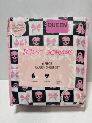 Betsey Johnson Arco Halloween Juego de Sábanas Reina Fantasma Arco Cuadros NUEVO Foto 1 de 3