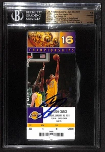 Boleto Shaquille O'Neal Final Game VS KOBE 2011 firmado LA VS BOS BAJO AUTOMÁTICO 10 - Imagen 1 de 4