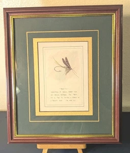 DREIFACH MATT Mai Fliegenfischen Kunstdruck \ 11,5" x 13,5"} gerahmt - Bild 1 von 9