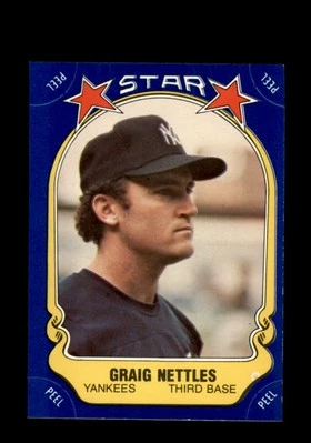 Pegatinas Fleer Star 1981 #72 Graig Nettles New York Yankees EX-MT Foto 1 de 2