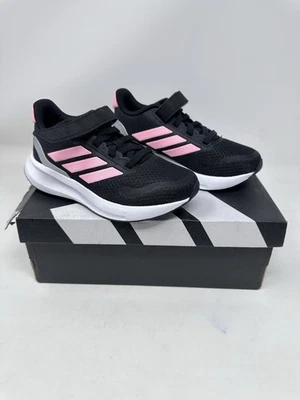 New Adidas Girls Runfalcon 5 EL C Size 12K Pink Black Shoes - Image 1 of 4