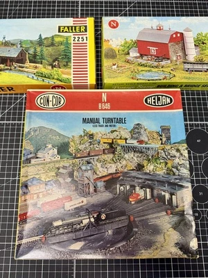 Train Lot 3 Heljan N Scale Giesserei Faller 2251 Postage Stamp Building Kits NEW - Image 1 of 4