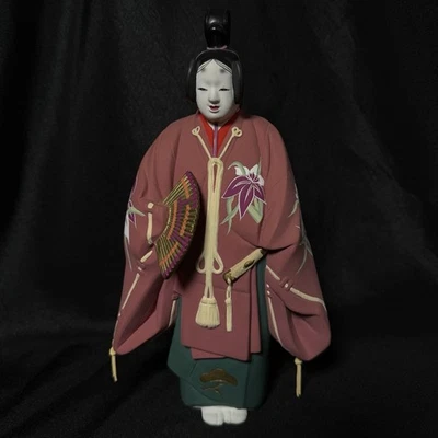 Muñeca japonesa vintage Kakitsubata Hakata, teatro Noh 10,5”, Hamilton Foto 1 de 4