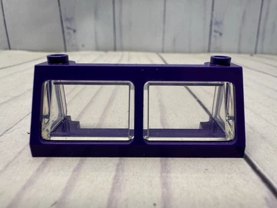 Lego TREN Ferrocarril 9V RC Locomotora Vagón Ventana 2x6 6x2 6567c01 Púrpura con Vidrio Foto 1 de 4