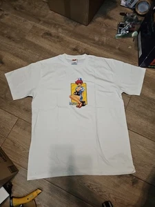 T-shirt Hook Ups infermiera bianca manica corta grafica taglia XL retrò - Foto 1 di 8