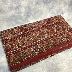RALPH LAUREN GALAHAD RED PAISLEY FULL FLAT SHEET NWOT RARE VINTAGE MINT - Picture 1 of 6
