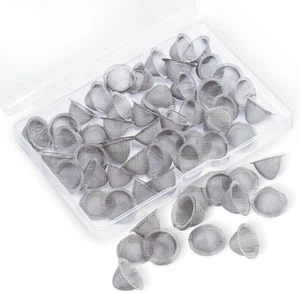50 PCS Pipe Screens 1/2 Inch 100% Stainless Steel Bowl Screens Filters, 0.5 Inch - Picture 1 of 12