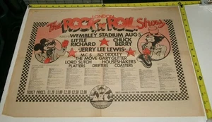 CHUCK BERRY LITTLE RICHARD 2pg Vintage Concert AD Advert 1972 Rock n Roll Show - Picture 1 of 1