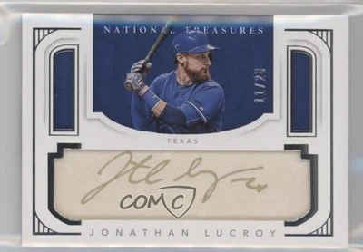2016 Panini National Treasures Parchment Signatures /20 Jonathan Lucroy Auto - Image 1 of 2