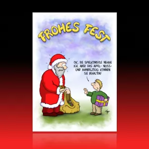 10 witzige Weihnachtskarten, Postkarten, lustiger Cartoon, Weihnachtspostkarten - Bild 1 von 2