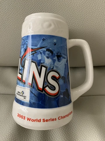 Miami MARLINS World Series Beer Stein Mug + FREE GIFTS Cover