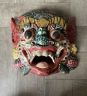 Masque balinais Raksassa sculpté à la main Budda bois décoratif à collectionner peint à la main