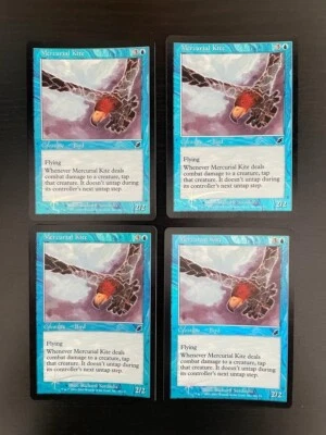 MTG 4X FOIL SCOURGE MERCURIAL KITE NM MAGIC THE GATHERING COMMON CREATURE - Image 1 of 4