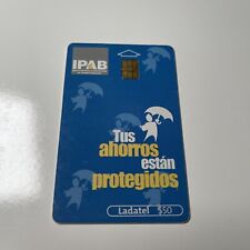 Vintage TELMEX LADATEL $50 Peso Phone Card USED IPAB Tus Ahorros Estan Protegido