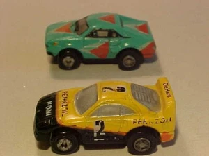 LOT 2: 1.2" Ferrari Mondial & F40 Micro Galoob 1/100 Plastic Little Used Loose - Picture 1 of 7