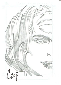 TARJETA DE BOCETO DE MUJER STAR TREK DE VIAJERO DE B'ELANNA TORRES DE CZOP - Imagen 1 de 1