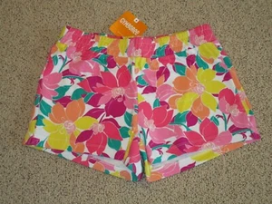 NWT NEW GYMBOREE EVERYDAY PLAYWEAR PINK FLORAL SHORTS SIZE L LARGE (10-12) - Picture 1 of 1
