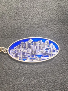 Vancouver Metal Keyring Keychain Blue City Skyline - Bild 1 von 8