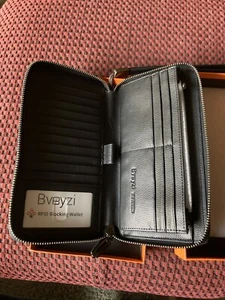 Bveyzi RFID Blocking Genuine Leather Clutch Wallet For Women NEW - Picture 1 of 6