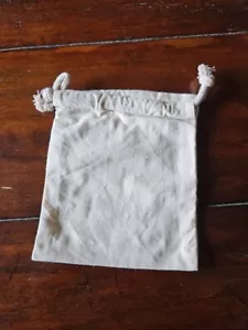 Canvas Drawstring Gift Bags- Beige-marbles jewelry sand Wedding favors Baby - Picture 1 of 2