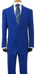 New Men's 2Pc Single Breasted Basic Suit Two Button 7 Colors 38R~56L - Picture 1 of 20
