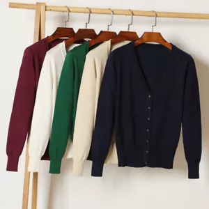 Womens Cardigan Long Sleeve Slim Ladies Knitted Top Cardigans Sweater Outwear ▫ - Picture 1 of 21