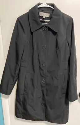 Anne Klein Black Women’s Small Trench raincoat  Stylish Outerwear - Image 1 of 4