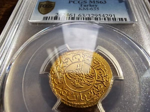 TURKEY: Mahmud II, 1808, AV cedid adli, Kostantiniye . TOP gold coin PCGS MS 63 - Picture 1 of 15