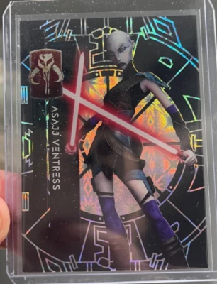 2015 Topps Star Wars High Tek Asajj Ventress Black Diffractor 1/1 One of One! - Image 1 of 3
