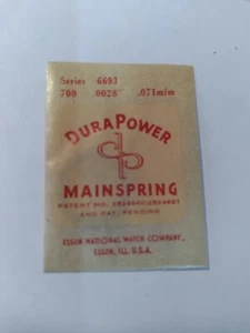 Elgin DuraPower Factory Mainspring 6693 for 700 series movements - Alloy b24#176 - Picture 1 of 1