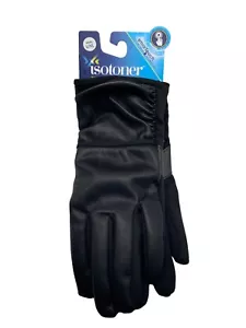 New Isotoner Smartouch Black Comfortable Women's Gloves Size Large/Extra Large - Picture 1 of 8