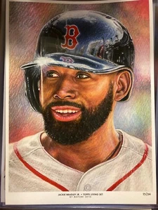 2018 Topps Living Set #9 Jackie Bradley Jr. Fine Art Print 10x14 Mayumi Seto /34 - Picture 1 of 1