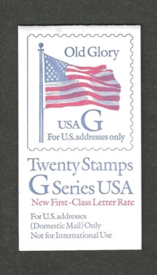#BK221 32c "G" FLAG ISSUE BOOKLET OF 20 MNH - Image 1 of 2